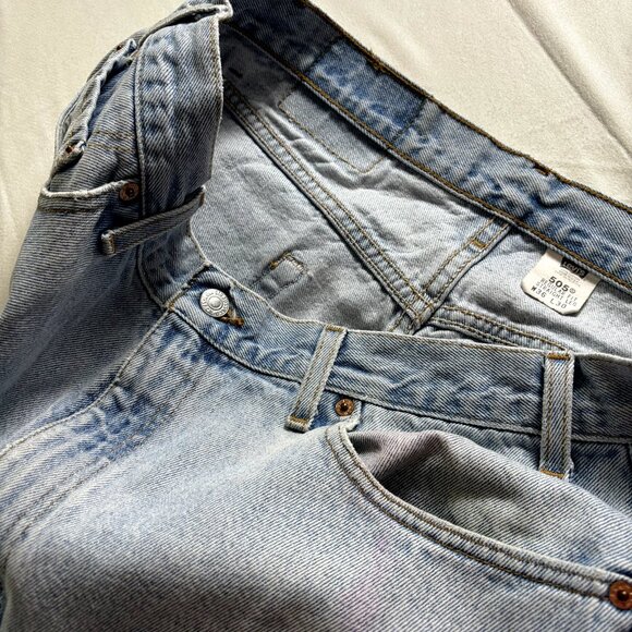 Levi's 505‎ Men's Sz 36x30 Blue Regular Fit Straight Leg 100% Cotton Denim Jeans - Picture 13 of 16